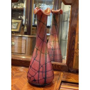 Vase verre irisé Pallme Konig et Habek Autriche Art Nouveau