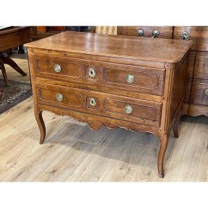 Transitional 18th Century Provence Chest Of Drawers With 2 Drawers 