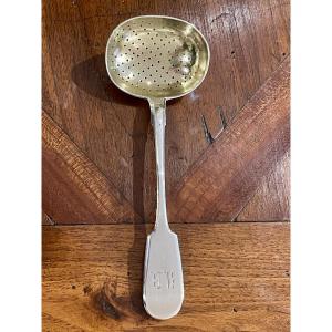 Cuillère à sucre ou saupoudreuse argent massif Russie XIX ème