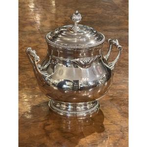Louis XVI Style Minerve Silver Sugar Bowl
