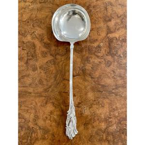 Louche à crème style Louis XV 1900 argent Minerve Lapparra