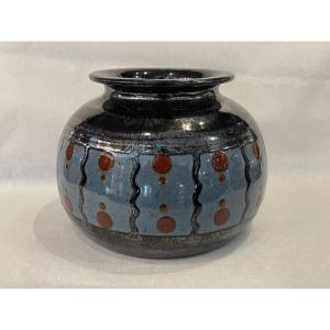 Art Deco Ceramic Vase By Paul Jacquet Signed
