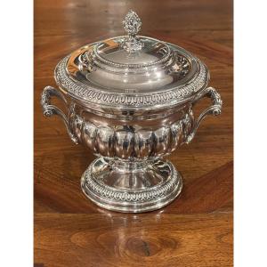 Sugar Bowl On Solid Silver Foot, 18th Century Style, Italy
