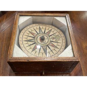 Joseph Roux Nautical Compass At The Port Of Marseille, 18th Century