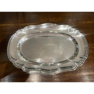 Plat ovale filet argent Minerve 1.2kg Auger à Paris