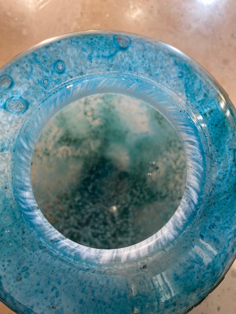 Legras vase art déco en pâte de verre -photo-3