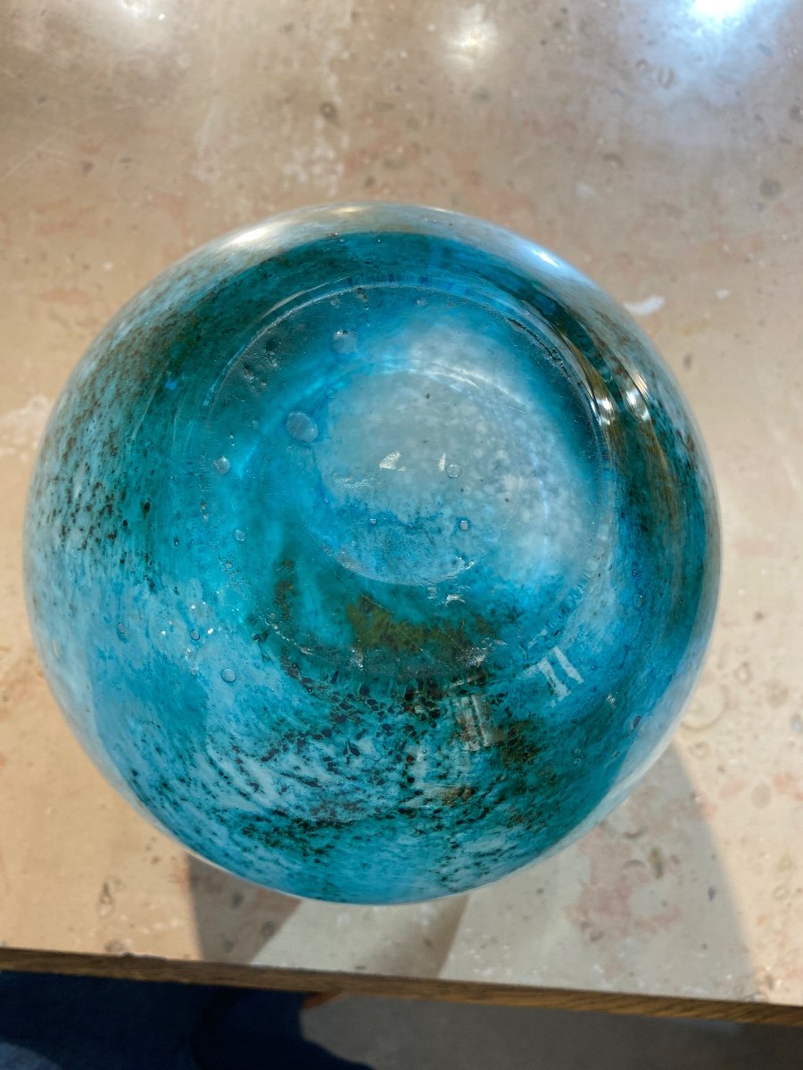 Legras vase art déco en pâte de verre -photo-4