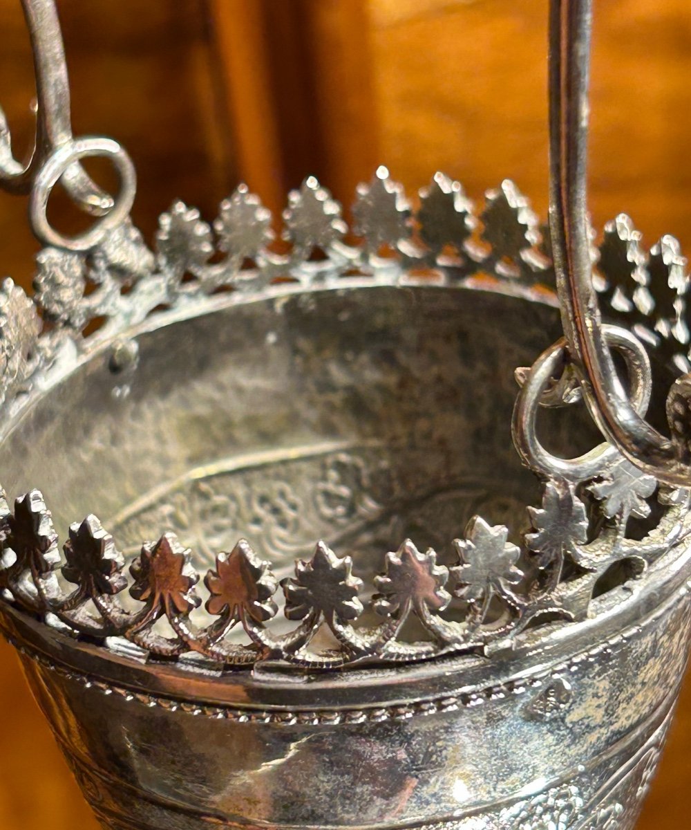 Paire de bénitiers italiens en argent massif -photo-1