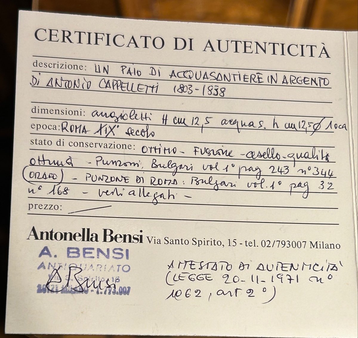 Paire de bénitiers italiens en argent massif -photo-6