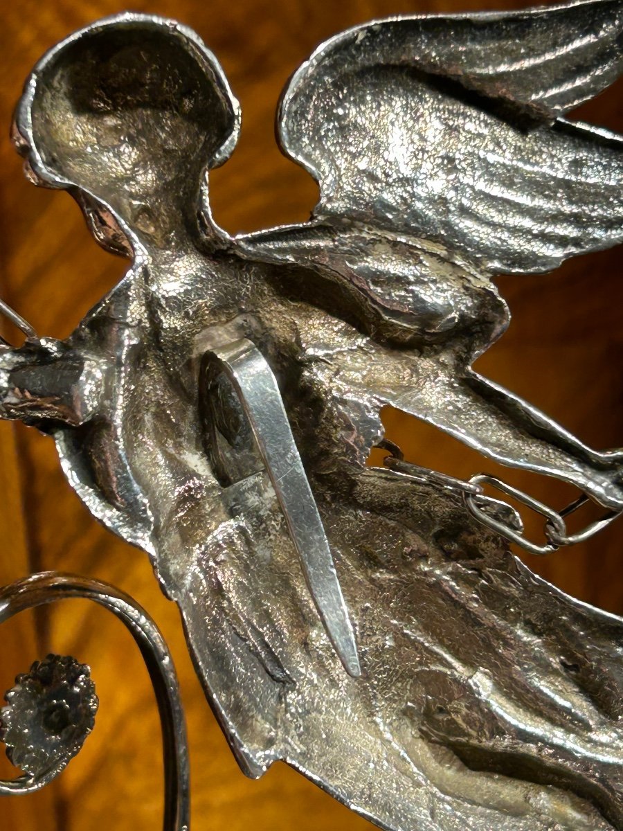 Paire de bénitiers italiens en argent massif -photo-8