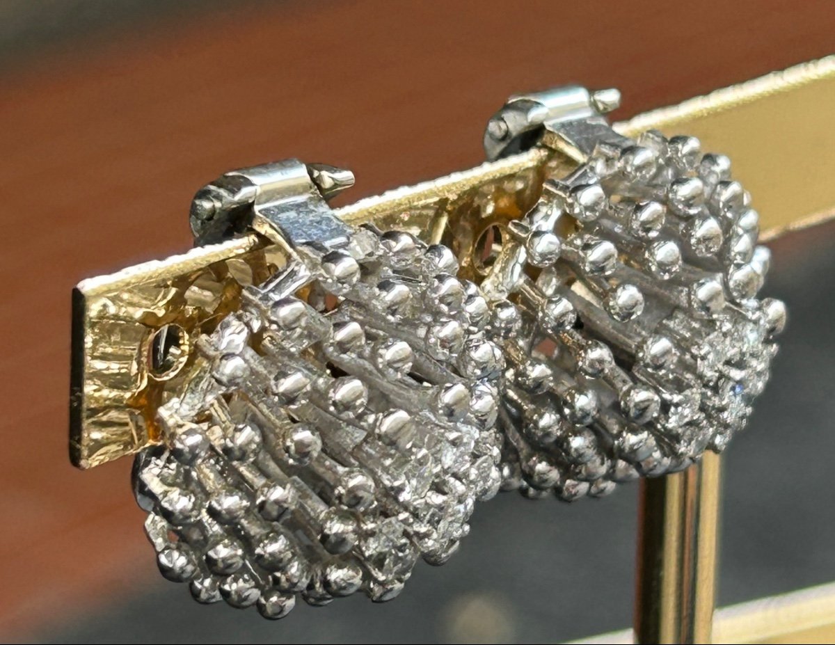 White Gold And Diamond Earrings-photo-2