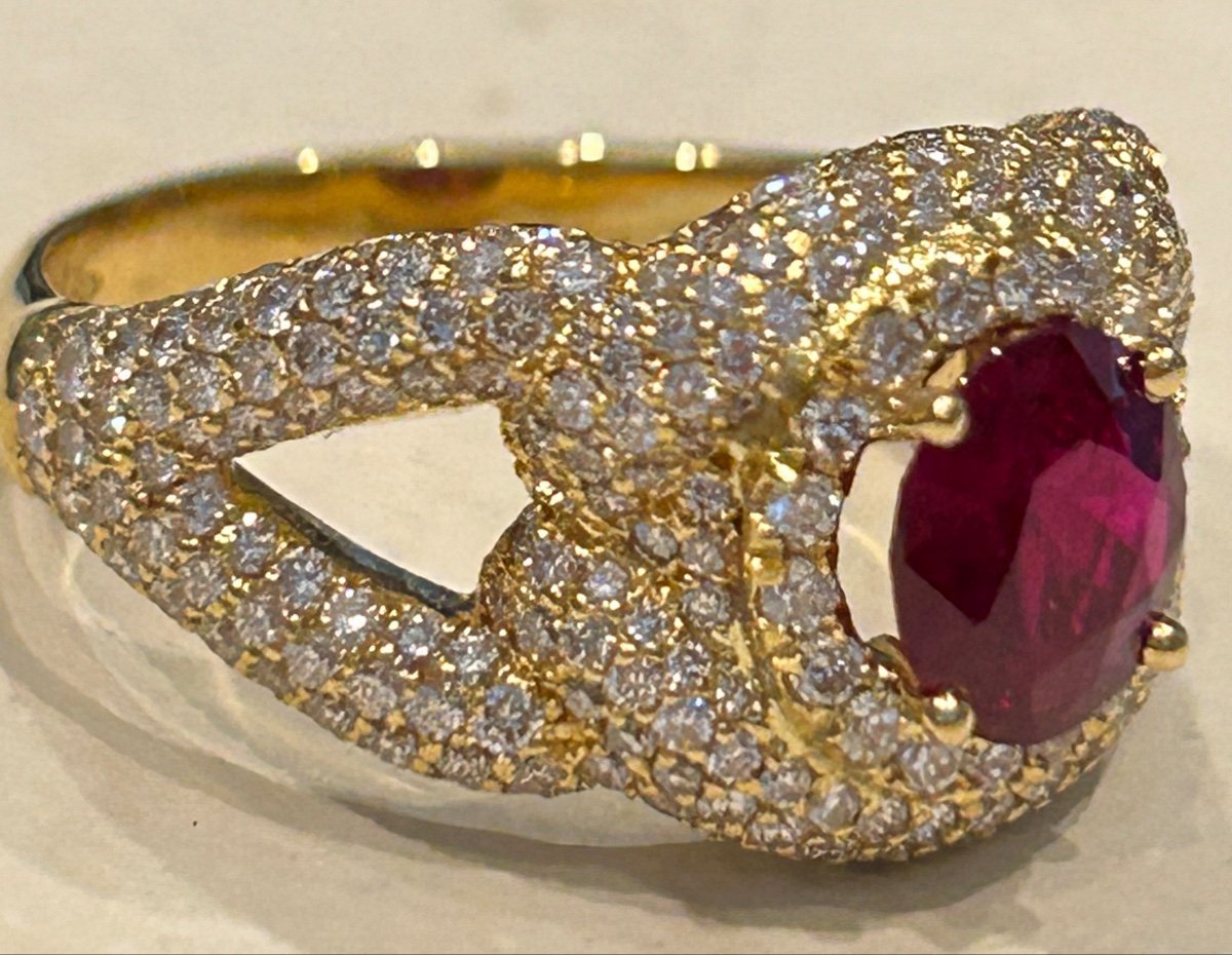Gold, Ruby And Diamond Ring-photo-2