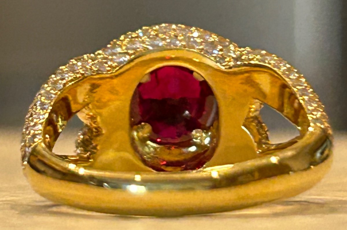 Gold, Ruby And Diamond Ring-photo-6