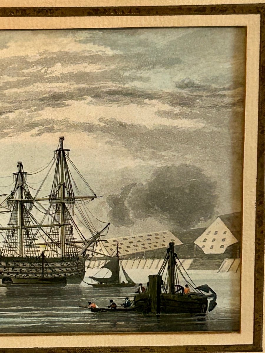 19th Century Aquatint, Marine-photo-4