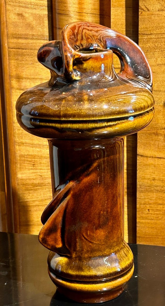 Art Nouveau Earthenware Vase-photo-2