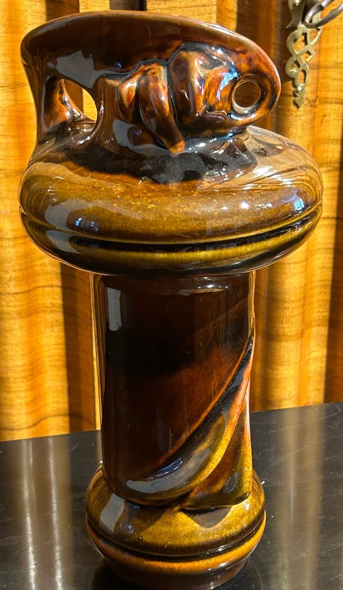Art Nouveau Earthenware Vase-photo-4