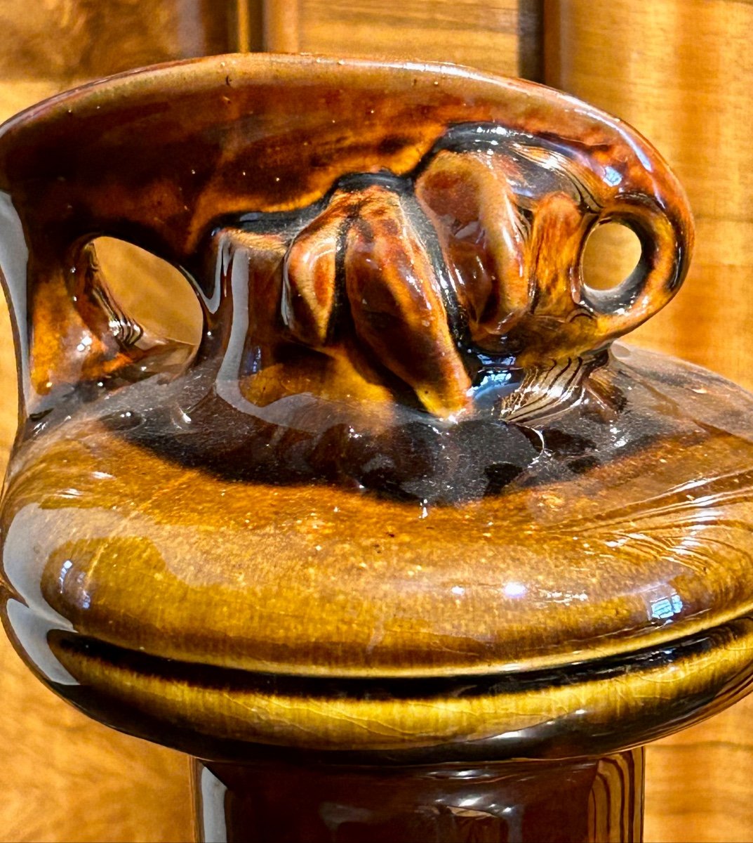 Vase en faïence art nouveau -photo-6