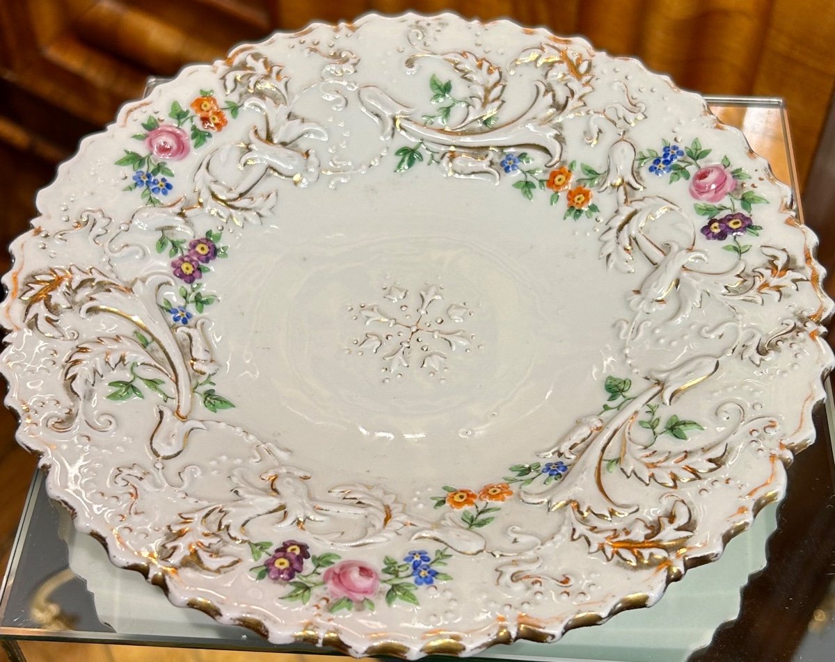 Meissen, assiette d’apparat en porcelaine de Saxe XIXe -photo-2