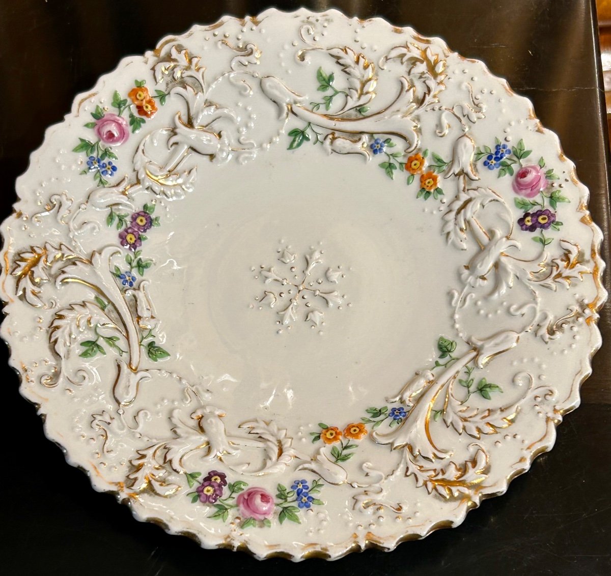 Meissen, assiette d’apparat en porcelaine de Saxe XIXe -photo-3