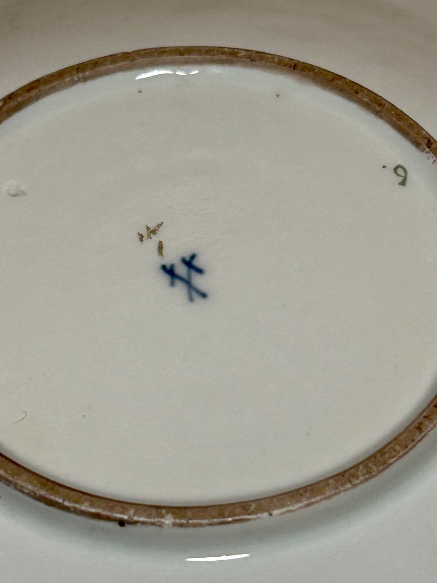 Meissen, assiette d’apparat en porcelaine de Saxe XIXe -photo-3