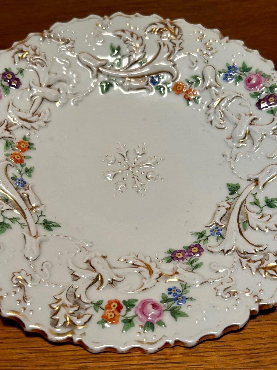 Meissen, assiette d’apparat en porcelaine de Saxe XIXe -photo-7