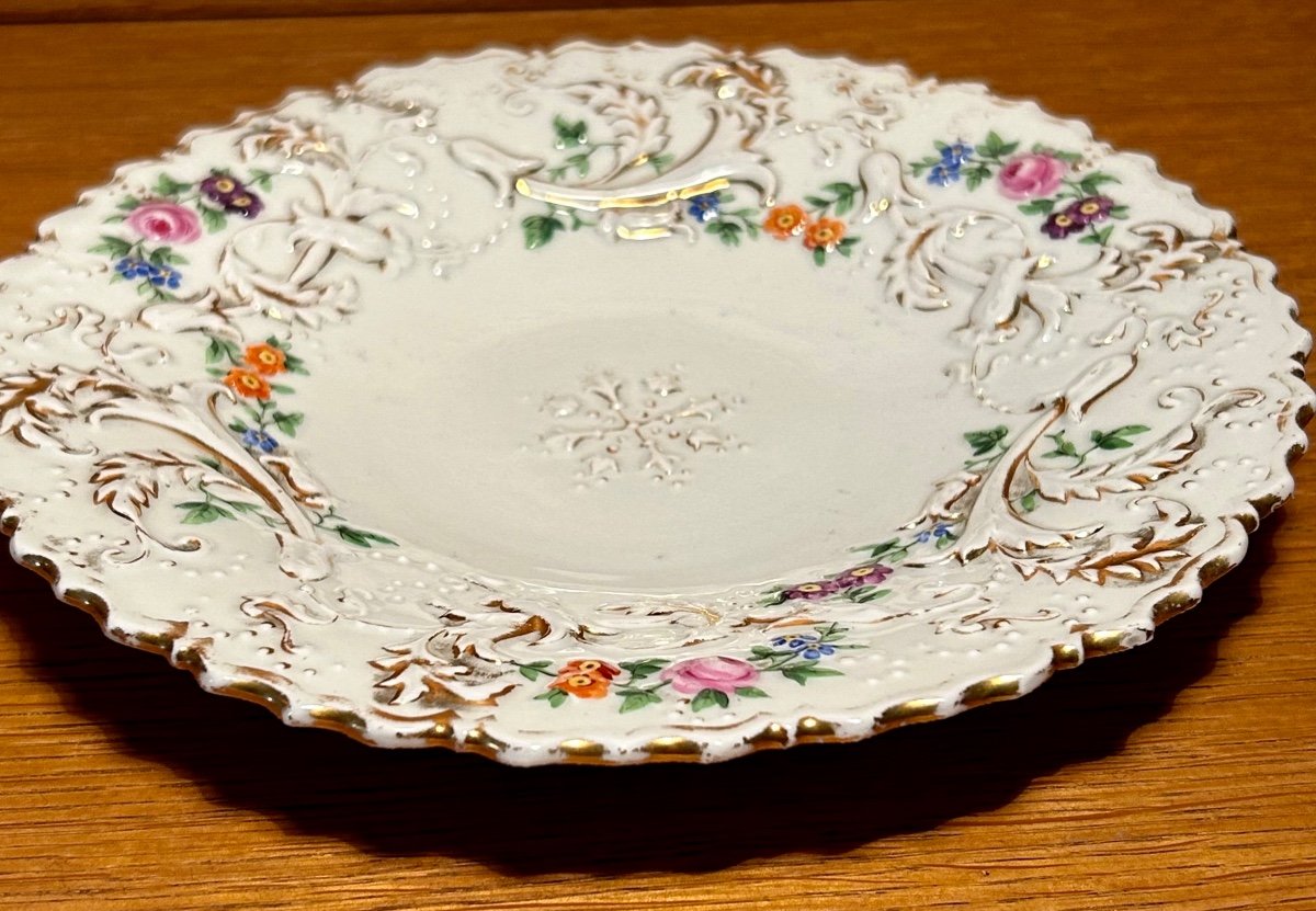 Meissen, assiette d’apparat en porcelaine de Saxe XIXe -photo-8