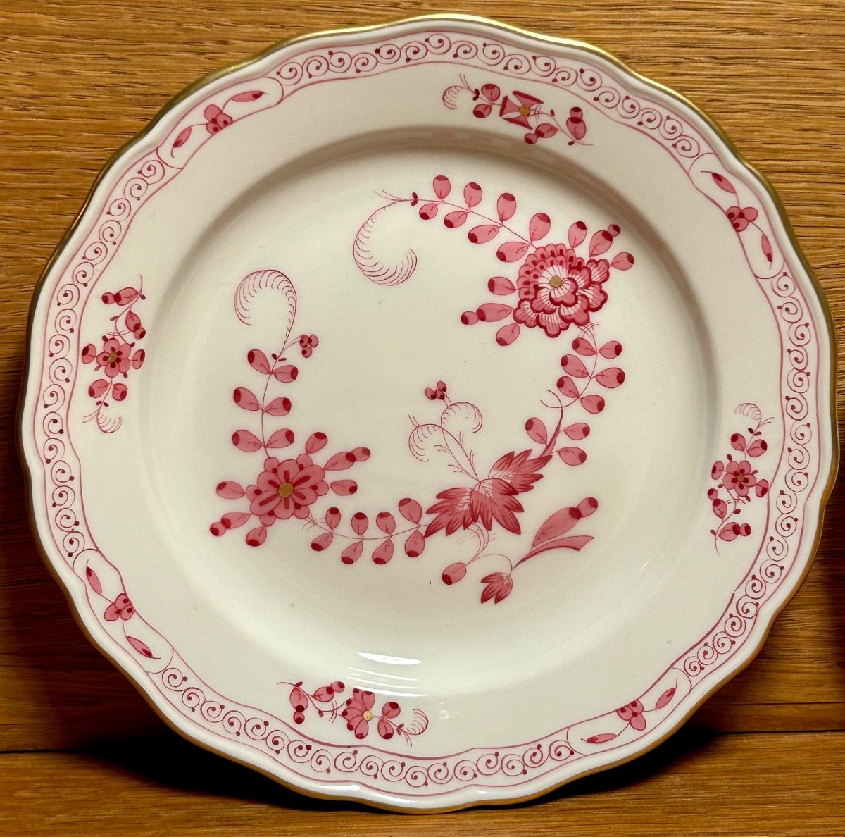 Meissen, 2 assiettes en porcelaine de Saxe -photo-4