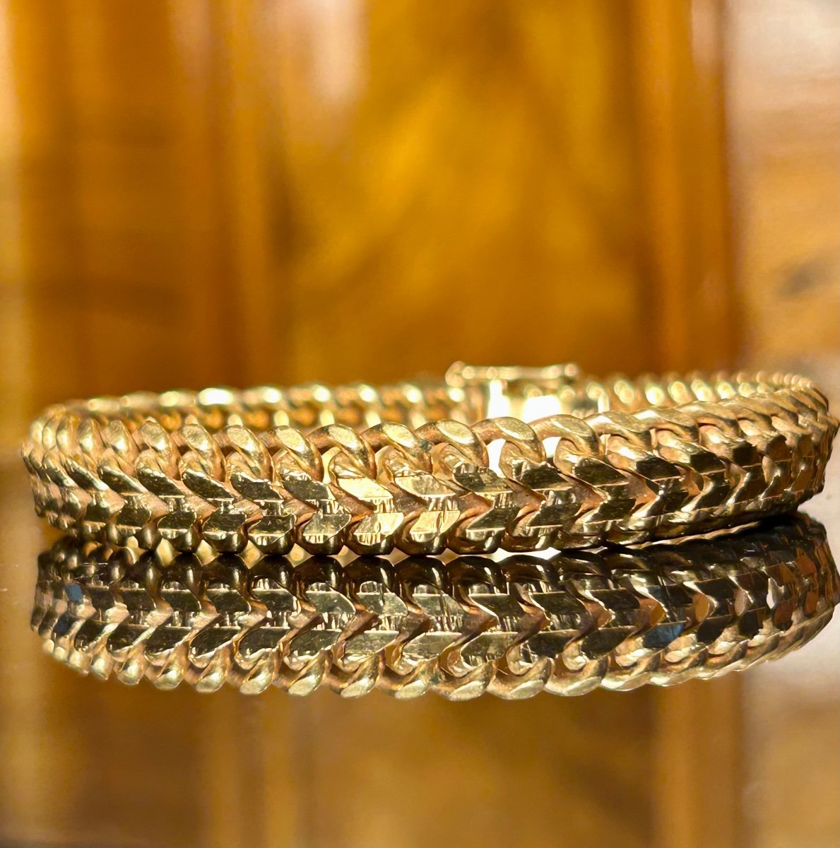 Vintage Golden Chain Bracelet-photo-2