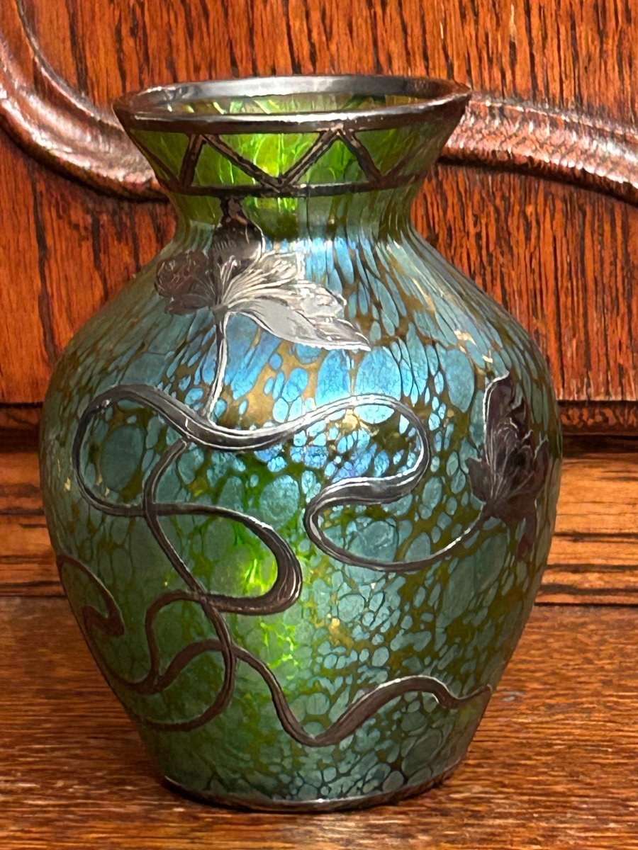 Loetz, petit vase en verre irisé -photo-7