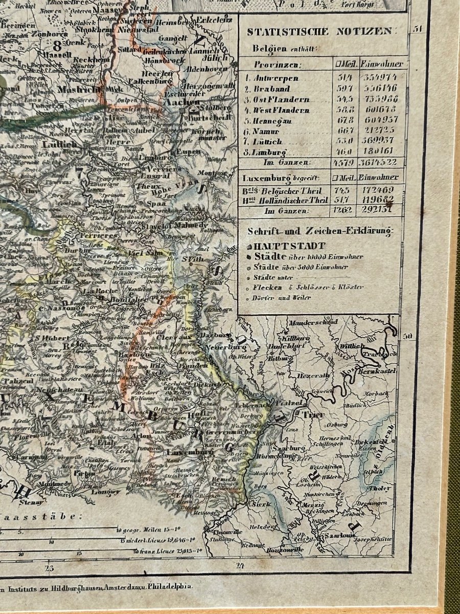 Carte Belgique Luxembourg 1849-photo-3