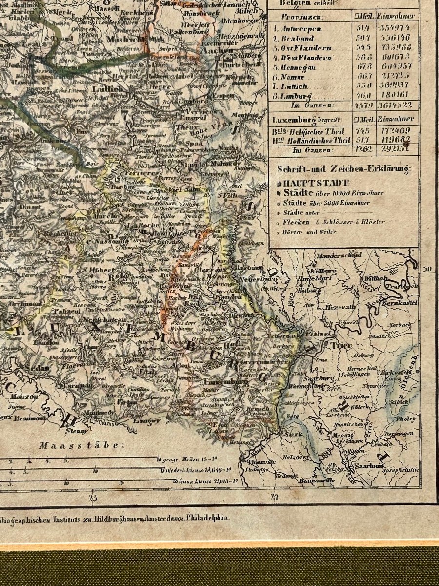 Carte Belgique Luxembourg 1849-photo-6