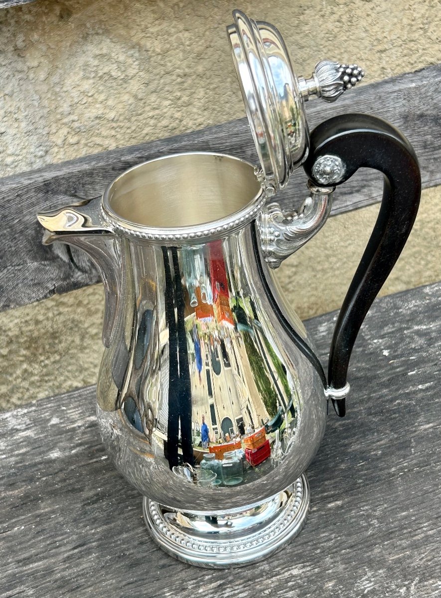 Christofle Silver Metal And Ebony Coffee Maker-photo-2