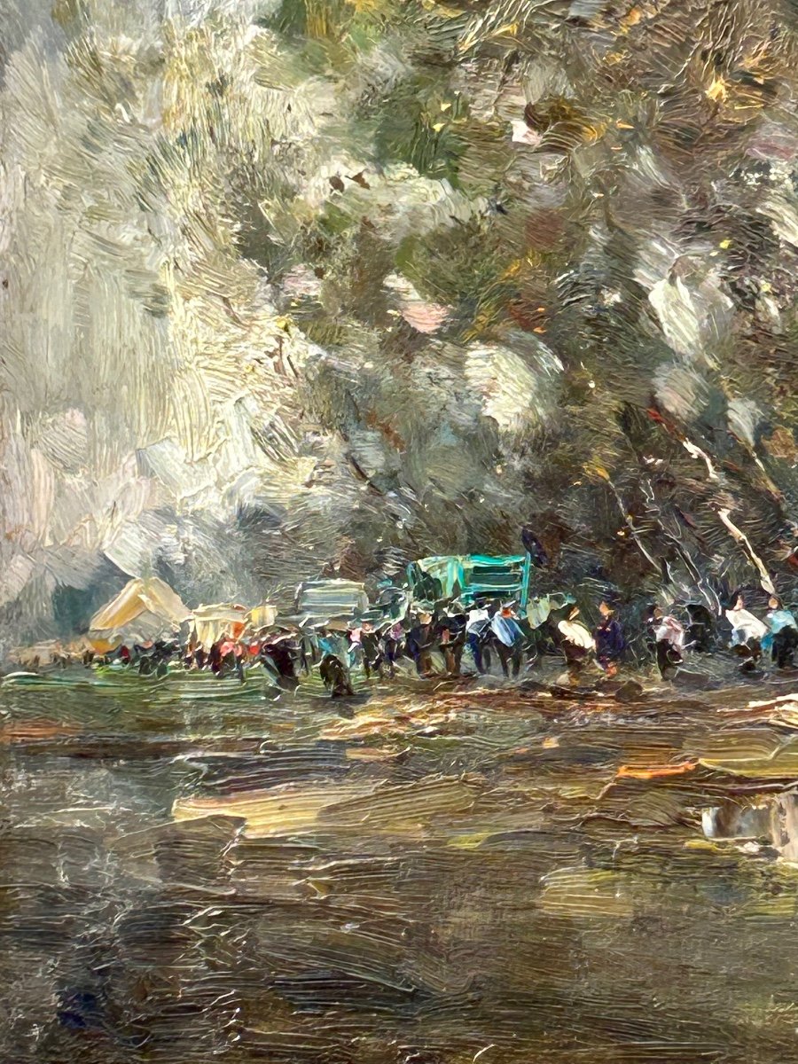Paul Hagemans, Belgian Painter Oil On Panel-photo-8