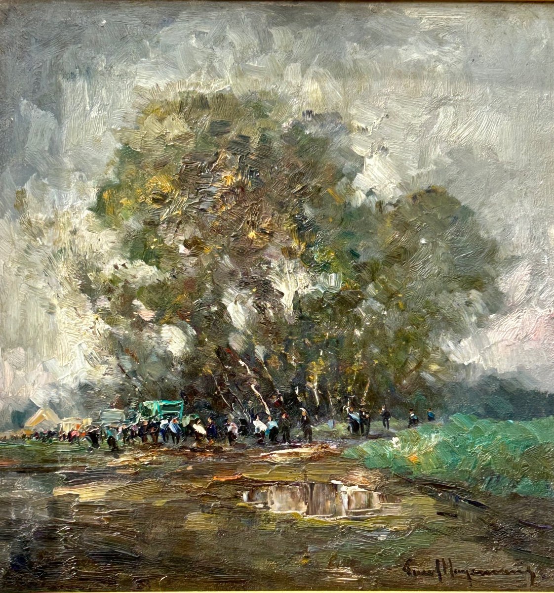 Paul Hagemans, Belgian Painter Oil On Panel