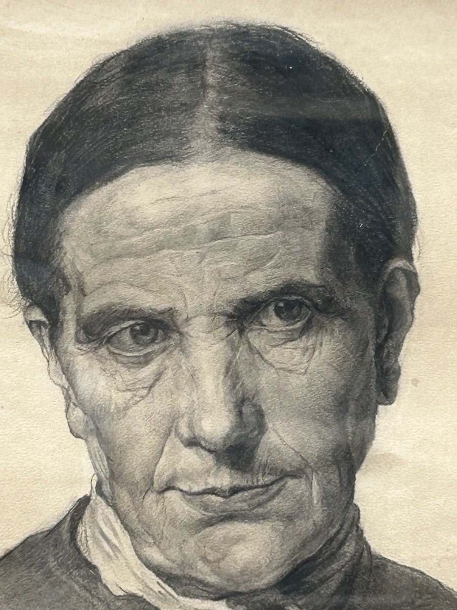 Luxembourg Artist Ferdinand d'Huart, Portrait Of A Woman-photo-1