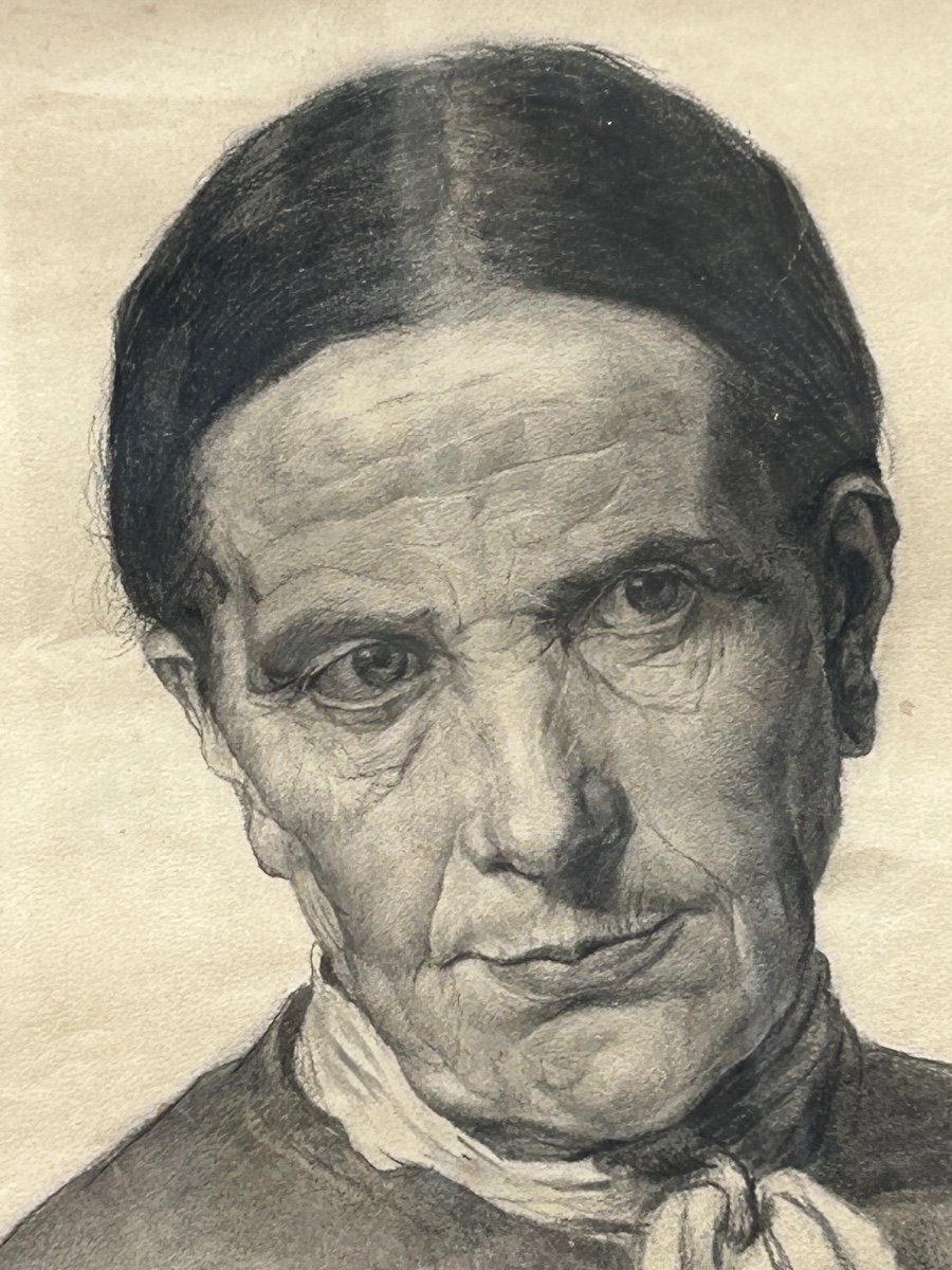 Luxembourg Artist Ferdinand d'Huart, Portrait Of A Woman-photo-5