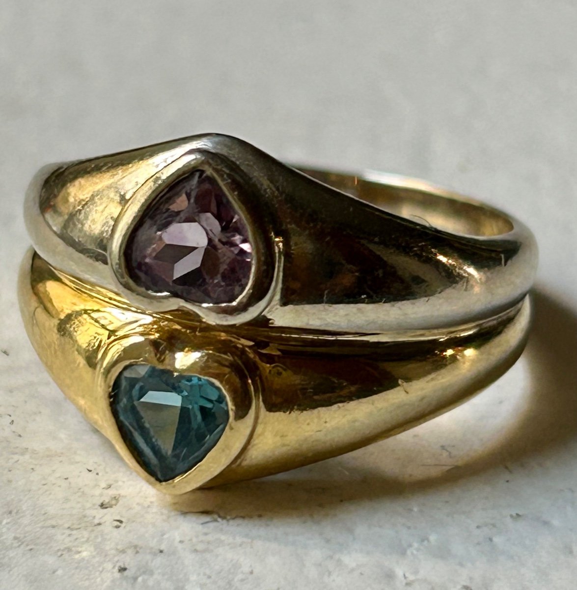 Gold, Topaz And Amethyst Ring-photo-2