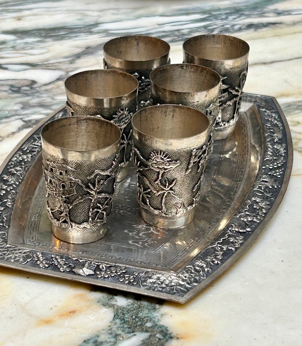 Small Silver Cups And Tray-photo-8