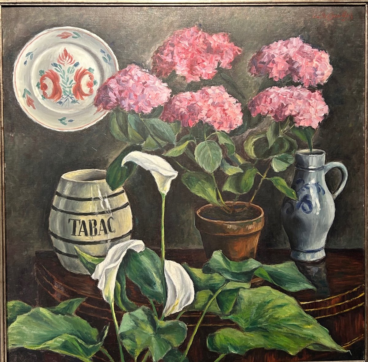 Backer, Large Oil On Canvas, Still Life-photo-4