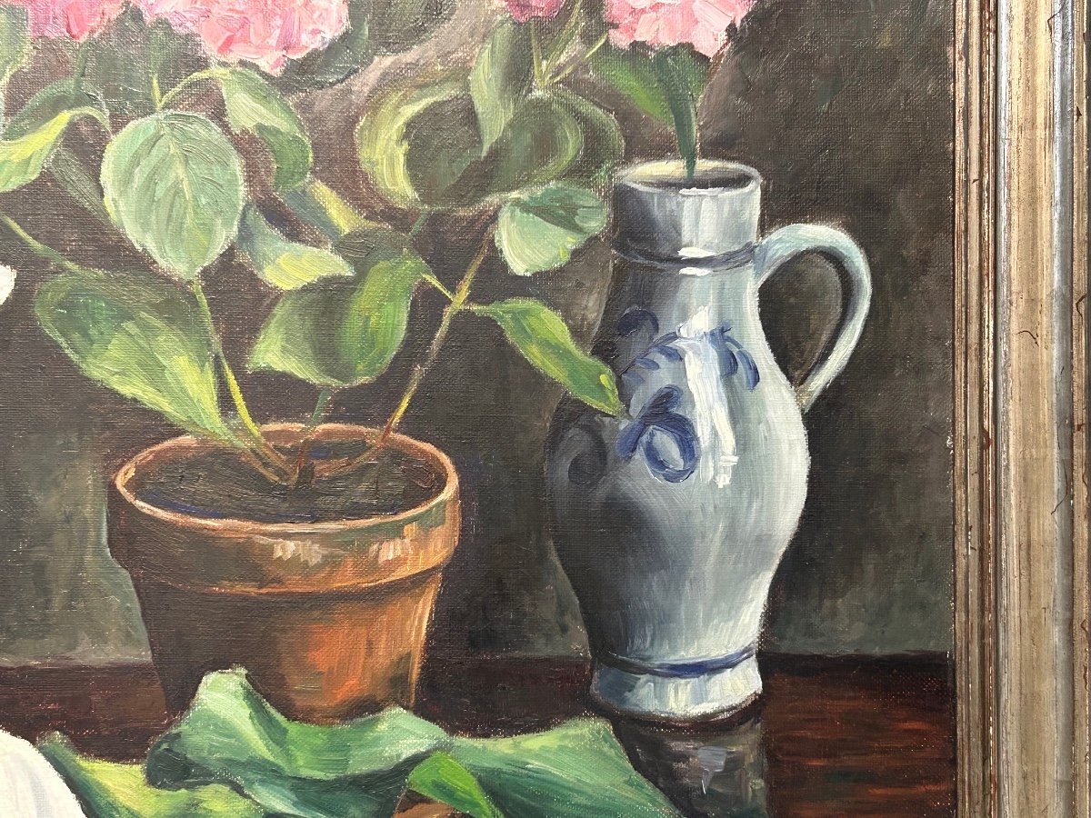 Backer, Large Oil On Canvas, Still Life-photo-1