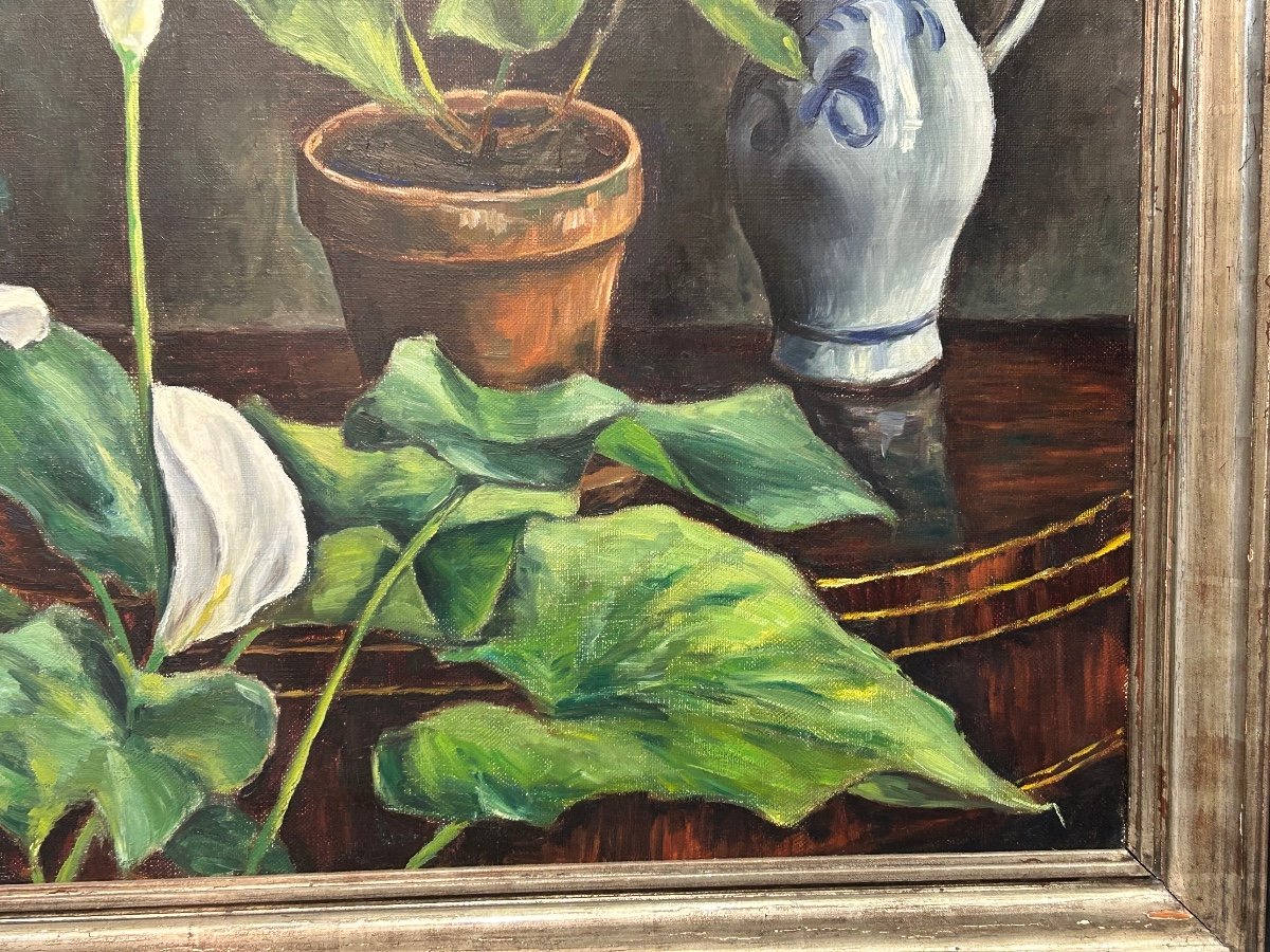 Backer, Large Oil On Canvas, Still Life-photo-2