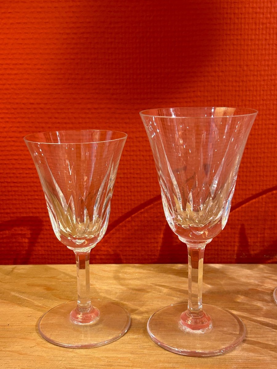 Saint Louis, Set Of 12 Crystal White Wine Glasses-photo-1