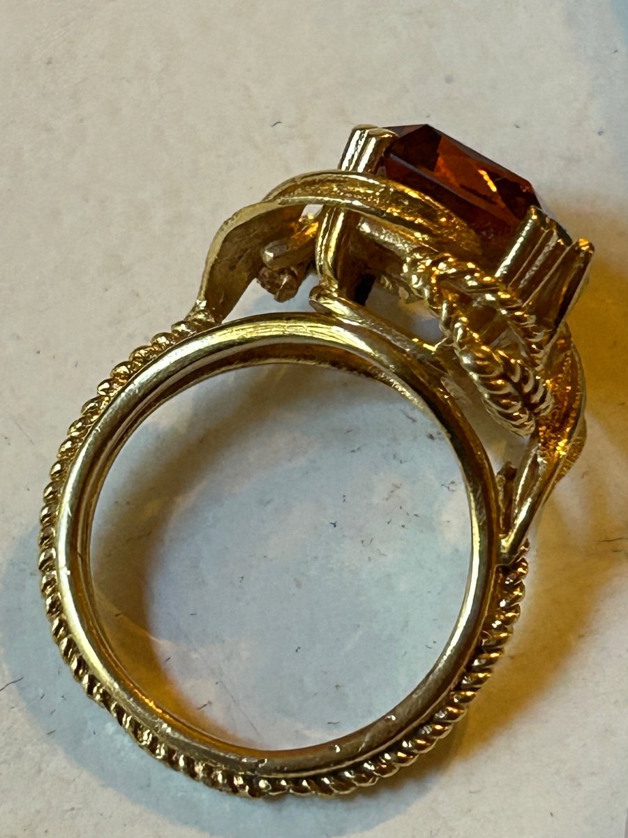 Bague or 18k et citrine -photo-2