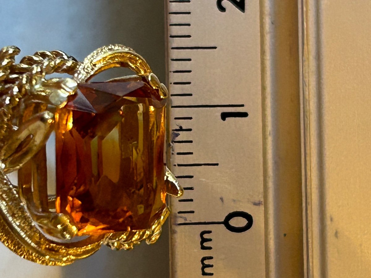 Bague or 18k et citrine -photo-7