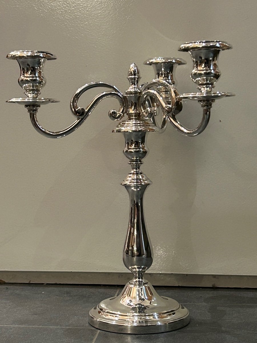 Christofle, Three-armed Candlestick-photo-2