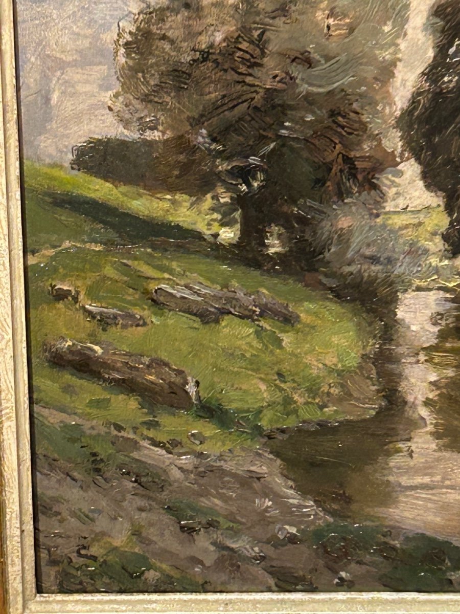 Leopold Schönchen, huile sur toile monogrammée L.S-photo-2