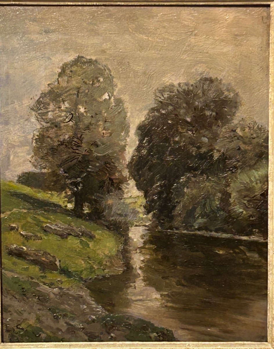 Leopold Schönchen, huile sur toile monogrammée L.S