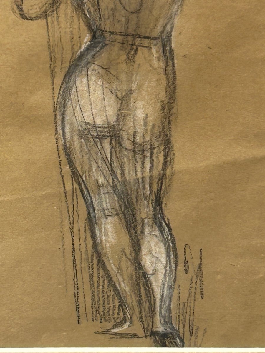 Dessin femme nue non signé -photo-4