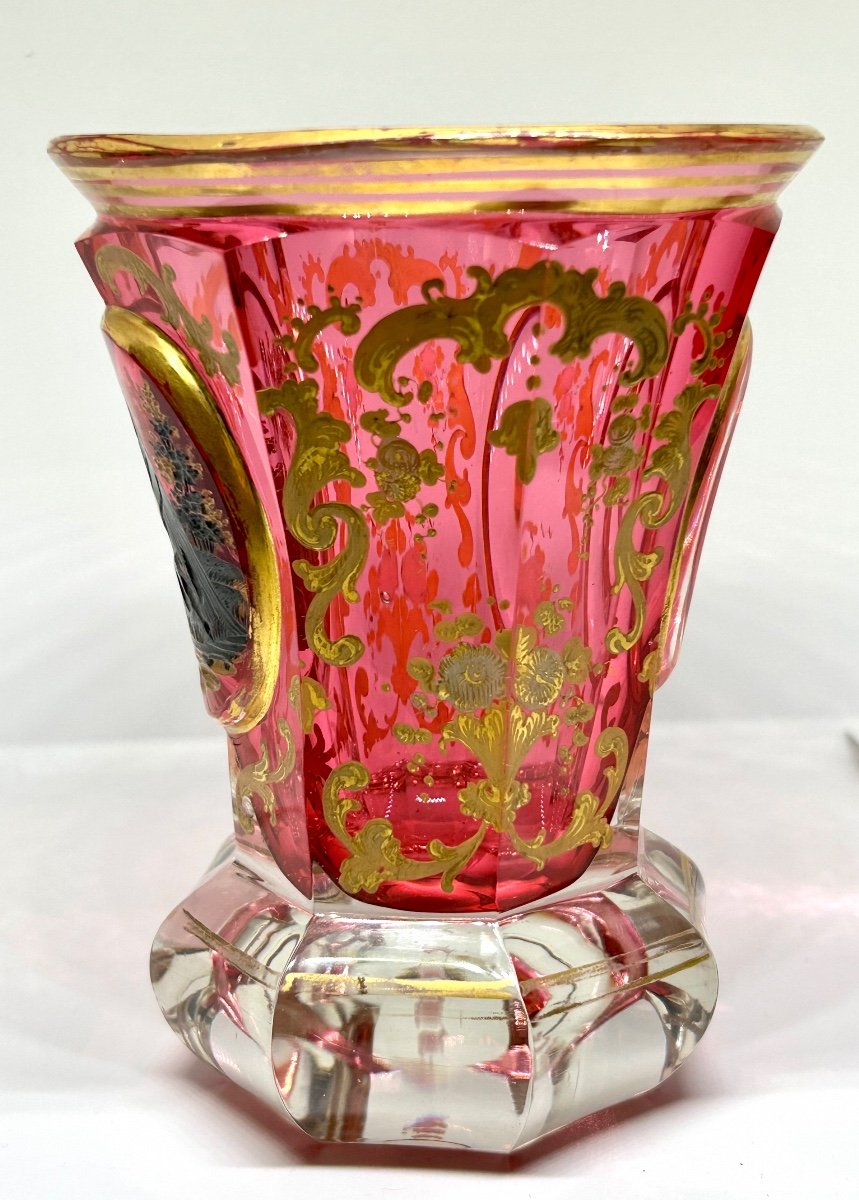 Friedrich Egermann, Bohemian Engraved Glass Vase -photo-2