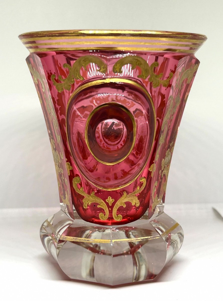 Friedrich Egermann, Bohemian Engraved Glass Vase -photo-3